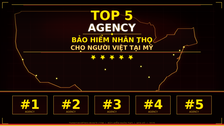 so sánh top agency bảo hiểm nhân thọ cho người Việt tại Mỹ